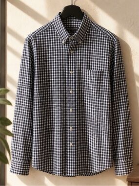 Forsyth of Canada Gingham Button-Down Shirt  Mens size Large